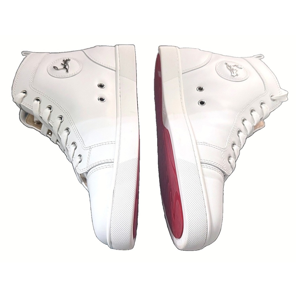 Christian Louboutin Louis High Top Flat Calf White Leather EU 43 (US 10)